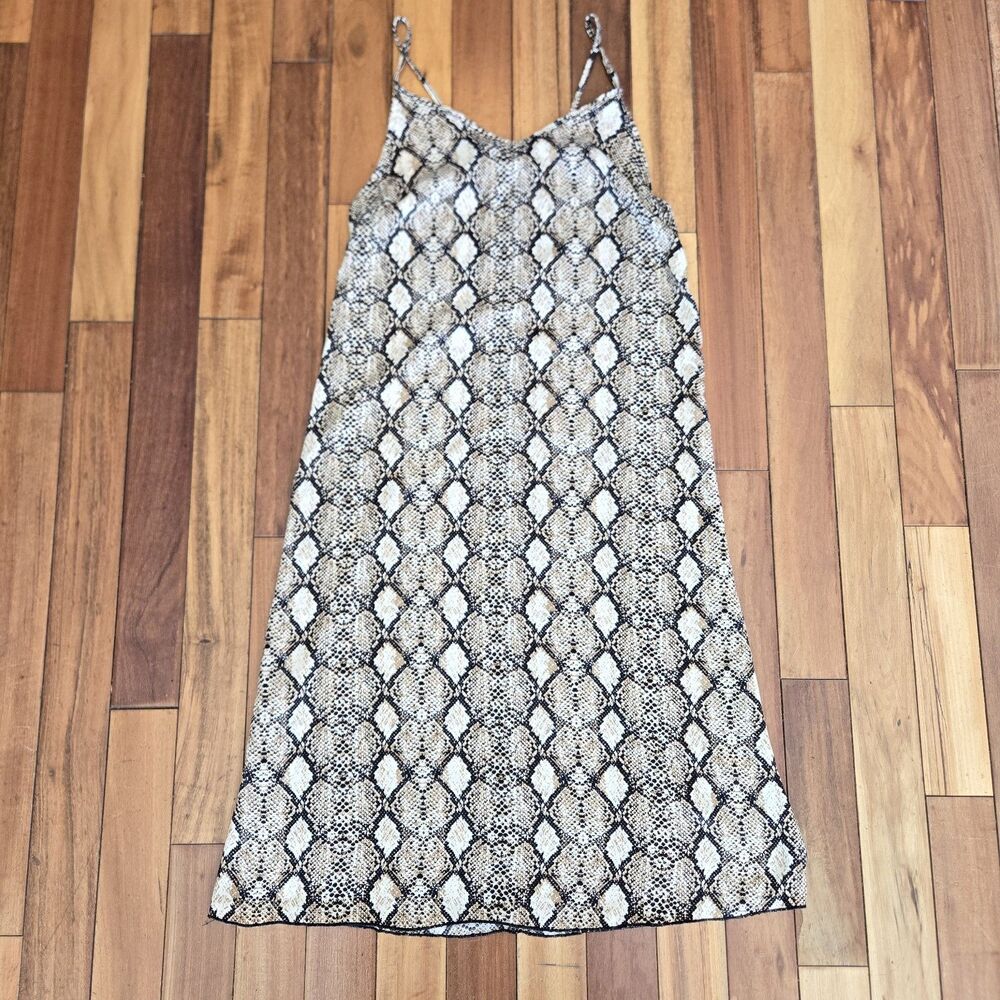 "See You Monday" Women's M Animal Print Slip Max Dress Witchygoth Mobwife Rave